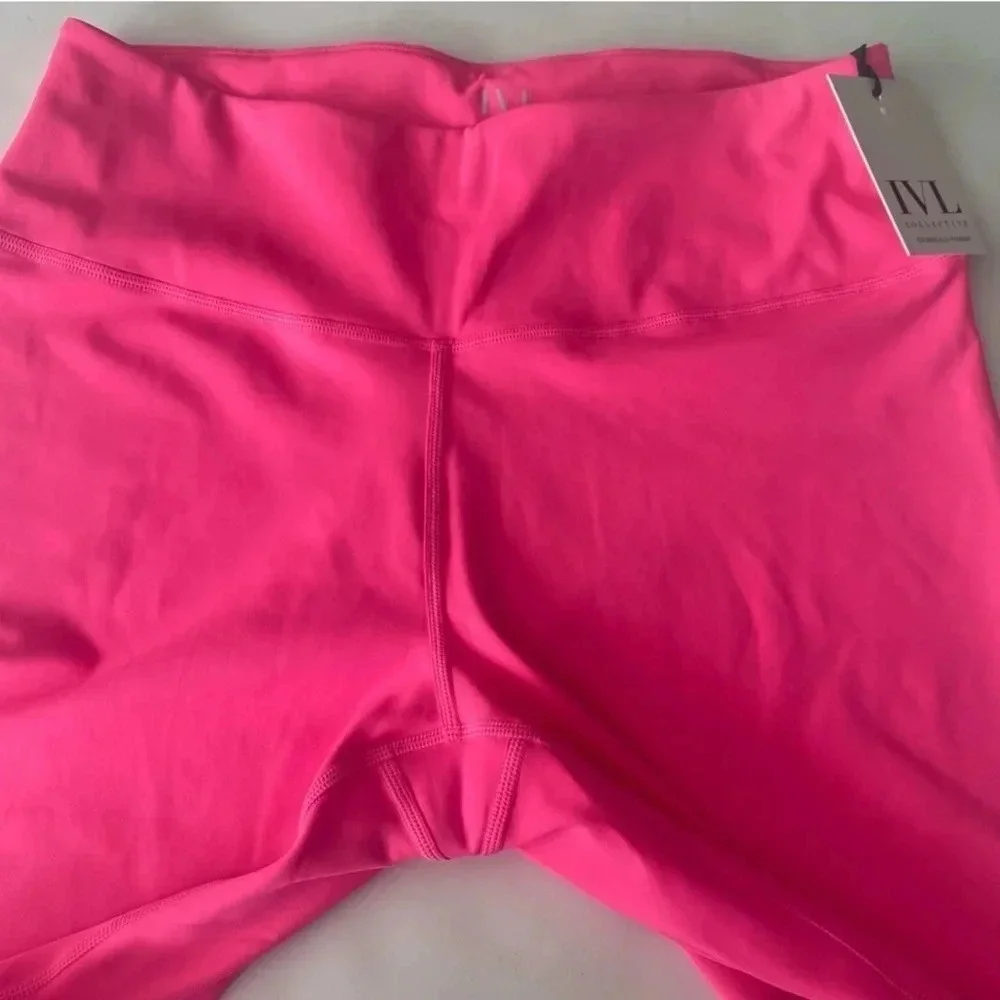 New IVL COLLECTIVE Hydrasculpt Bike Shorts KNOCKOUT Neon PINK SIZE 12